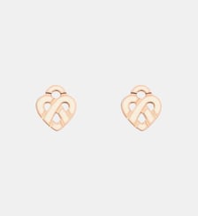 Boucles d'oreilles Cœur Entrelacé Émail Poiray