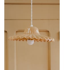 Lampe baladeuse en céramique beige Paulette N°103- Produit chiné Debongout