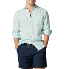Chemise rayée slim en lin manches longues Port Charles Rodd & Gunn