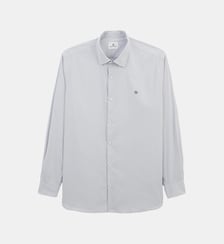 Chemise manches longues en coton stretch unie Serge Blanco