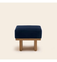 Tabouret ANCA  Bois et velours lumineux Madura