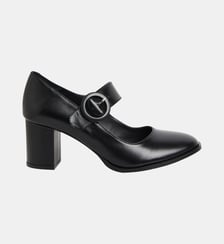 chaussures Babies Michelle en cuir noir Agnès b.