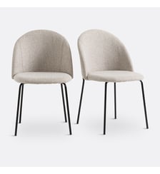 Lot de 2 chaises tissu chiné La Redoute Interieurs