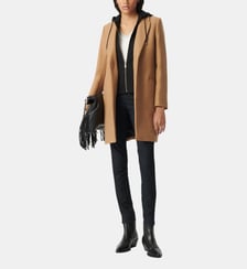 Manteau mi-long à capuche amovible Ikks