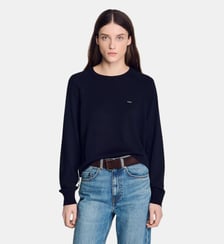 Pull à lien ajustable en laine Sandro