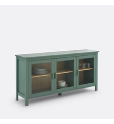 Vitrine basse 3 portes, en pin et MDF, longueur 160 cm La Redoute Interieurs