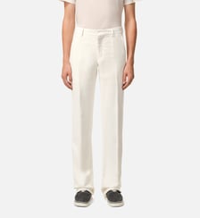 Pantalon Droit en Lin Mélangé AMI Paris