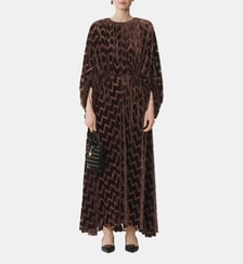 Robe En Velours Dévoré Lanvin