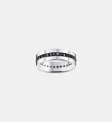 Bague ruban pierres noires pavé Thomas Sabo
