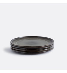 Lot de 4 assiettes plates grès émail réactif La Redoute Interieurs