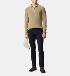 Pull droit en coton à col polo boutonné Eastern Bush Rodd & Gunn