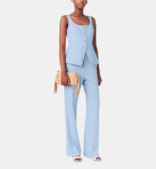 Pantalon de tailleur à plis Maje