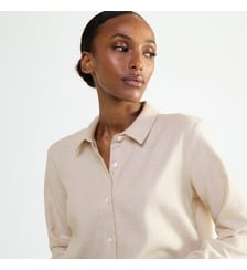 Pyjama col classique en flanelle de coton, Flanelle Rayée Laurence Tavernier