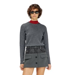 Pull en laine avec logo brodé sur le col Diesel