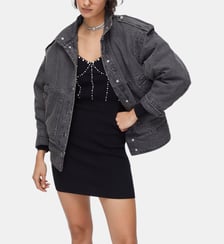 Veste en toile denim avec broderie au dos Liu Jo