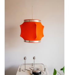 Suspension rétro en tissu orange Sonia N°314- Produit chiné Debongout