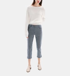 Pantalon passonata - Motif rayures - Coton - Coupe slim Caroll