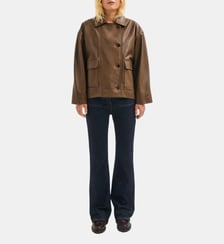 Veste oversize en cuir vieilli - PEARL Pablo