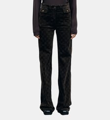Pantalon flare en velours à monogramme - ANNA Gerard Darel