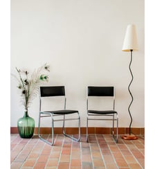 Duo de chaises en métal Diana N°405- Produit chiné Debongout