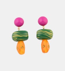 Boucles d'oreilles perles fantaisie multicolores Balaboosté