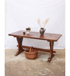 Table à manger en ébène massif Romy N°1448- Produit chiné Debongout