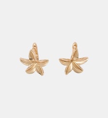 Boucles d'oreilles fleurs tropicales dorées Balaboosté