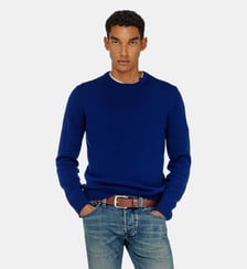 Pull en laine avec logo sur le col Diesel