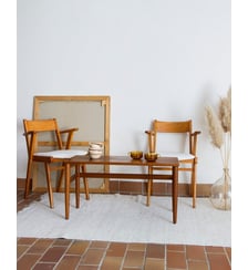 Table basse en bois foncé Donna N°559- Produit chiné Debongout