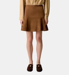 Jupe courte en daim Claudie Pierlot