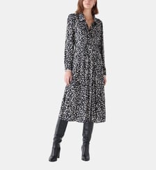 Robe rilesta - Motif imprimé - Viscose lenzing ecovero - Coupe evasée Caroll