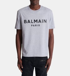 T-shirt en coton à imprimé Balmain
