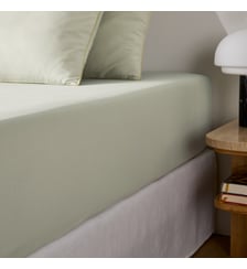 Drap-housse en percale de lyocell et coton, bonnet 30 cm La Redoute Interieurs