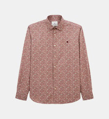 Chemise Charles à motif fleuri en coton Serge Blanco
