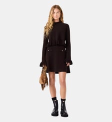 Robe en maille avec pull amovible Maje