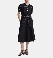 robe Lourmarin en popeline de coton noir Agnès b.