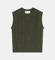 Pull sans manches à torsades Bompard