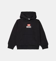 Sweat à capuche avec logo Diesel Kids