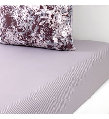 Drap housse en satin de coton lavé Lacoste Home