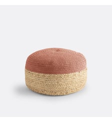 Pouf bicolore jute Popayan La Redoute Interieurs