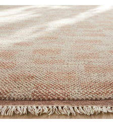 Tapis damier noué main, laine et coton AM.PM