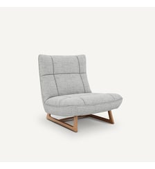 Fauteuil version chêne et tissu chiné AM.PM