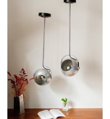 Paire de suspensions Eye-ball industrielles Sonia N°201- Produit chiné Debongout