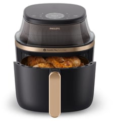 Airfryer NA332/00 Friteuse sans huile avec fenêtre de cuisson Noir/Doré, Série 3000 6.2L Philips