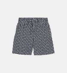 Short de bain imprimé monogramme PB Balmain