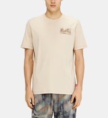 T-shirt avec empiècement camouflage Diesel