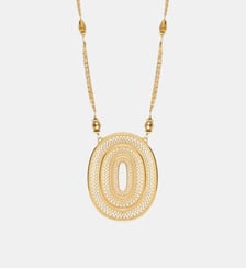 Collier pendentif sophistiqué   doré à l'or fin - Noor Satellite