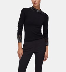 Pull avec découpe et broderies Liu Jo
