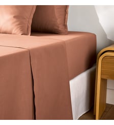 Drap plat uni en percale de coton, 80 fils La Redoute Interieurs