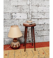 Tabouret haut en bois Axel N°88- Produit chiné Debongout